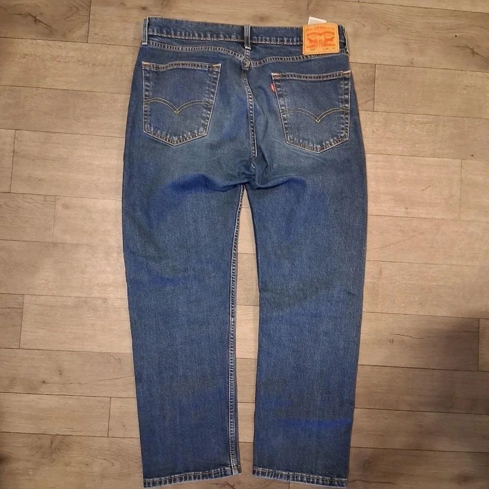 Mens Levi's 505 blue jeans streetwear casual workwear biker
